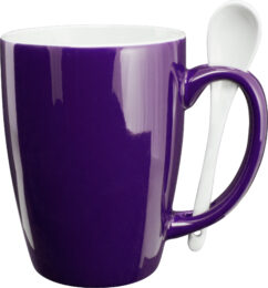 Laser Spoon Mug White/Purple