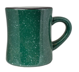 Santa Fe™ Stoneware White in/Green Out Diner Mug (10oz)