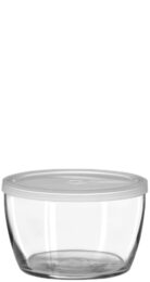 Bowl w/plastic lid (retail)