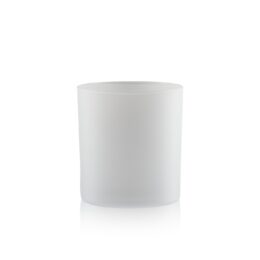 White Matte Outside Spray Candle Cylinder, 10.5 oz