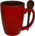 Reading™ Spoon Mug Chocolate in/Crimson out