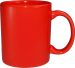 Cancun™ Stoneware Crimson Red C-Handle Mug (11oz)