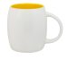 Rainier™ Barrel Mug - Yellow in/Wht Matte 14oz