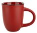 M&A Ceramic&trade; Salem&trade; Mug - Red in/Red Satin out w/ Black Trim