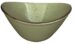 Splash Stoneware Green Smoke w/Dark Brown Oval Bowl (7oz)